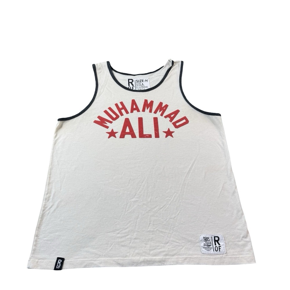 Roots Of Fight Tan Cotton Blend Muhammad Ali Tank Top Mens Medium